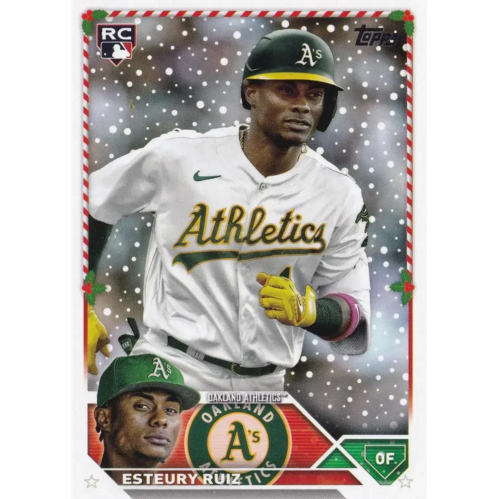 2023 Topps Holiday Esteury Ruiz RC H15 Oakland Athletics